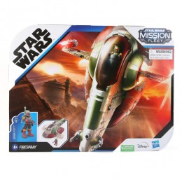 Star Wars Mission Fleet Deluxe Firespray Starfighter and Boba-Fett Action Figure Playset